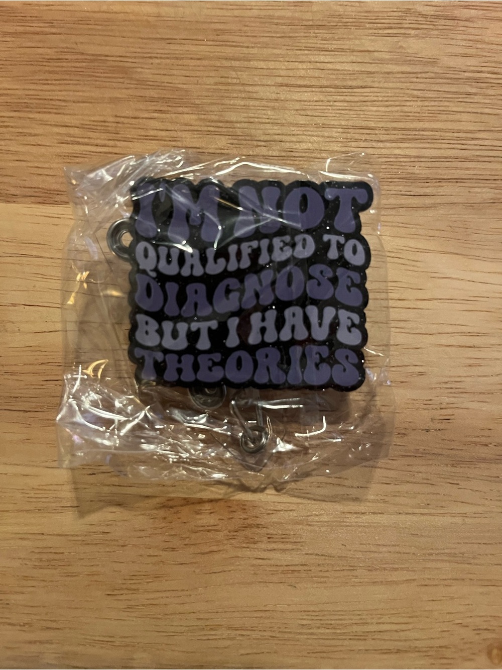 Novelty ID Badge Retractable Holder - “I'm Not Qualified to Diagnose"